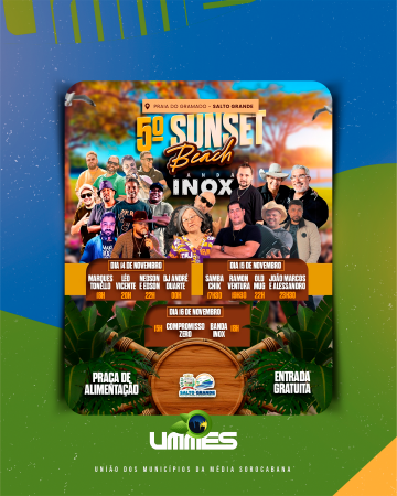 Salto Grande se prepara para o 5º Sunset Beach na Praia do Gramado