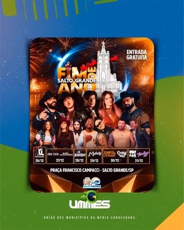 Salto Grande anuncia programação especial de shows gratuitos no fim de ano