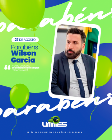Parabéns, Prefeito @wilsongarcia.oficial!